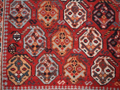 ANTIQUE AFSHAR RUG WITH LARGE BOTEH DESIGN CIRCA 1880 - ADDITIONAL PHOTO 9