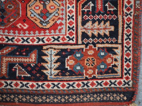 ANTIQUE AFSHAR RUG WITH LARGE BOTEH DESIGN CIRCA 1880 - ADDITIONAL PHOTO 11