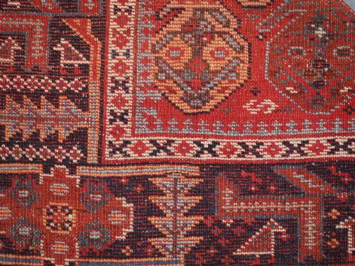 ANTIQUE AFSHAR RUG WITH LARGE BOTEH DESIGN CIRCA 1880 - ADDITIONAL PHOTO 13