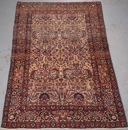 Antique Isfahan Rug, Very Fine Weave and Classic Design, Circa 1900.