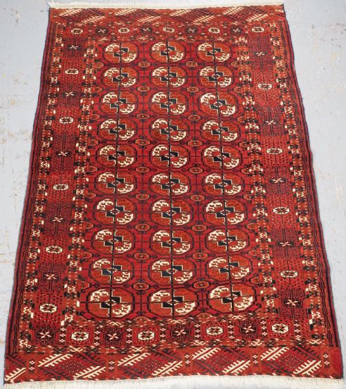 Antique Tekke Turkmen Dip Khali Rug, Good Colour & Condition, Circa 1900.