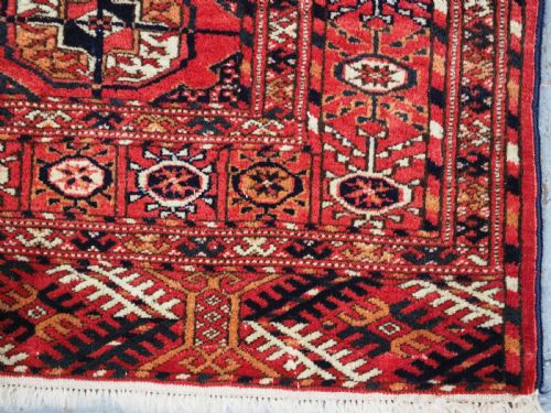 ANTIQUE TEKKE TURKMEN WEDDING DOWRY RUG CIRCA 1900 - ADDITIONAL PHOTO 8