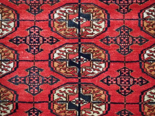 ANTIQUE TEKKE TURKMEN WEDDING DOWRY RUG CIRCA 1900 - ADDITIONAL PHOTO 10