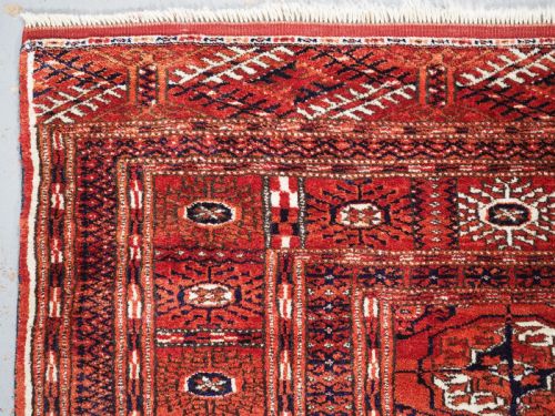 ANTUIQUE TEKKE TURKMEN DIP KHALI RUG OUTSTANDING CONDITION CIRCA 1900 - ADDITIONAL PHOTO 5