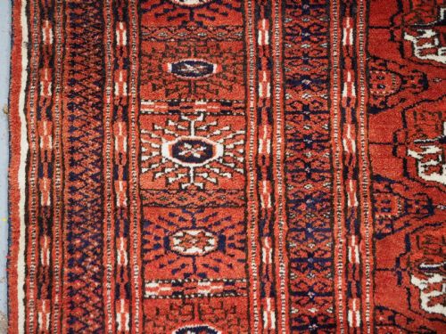 ANTUIQUE TEKKE TURKMEN DIP KHALI RUG OUTSTANDING CONDITION CIRCA 1900 - ADDITIONAL PHOTO 6
