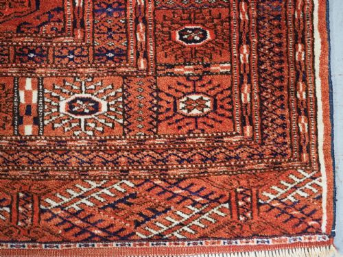 ANTUIQUE TEKKE TURKMEN DIP KHALI RUG OUTSTANDING CONDITION CIRCA 1900 - ADDITIONAL PHOTO 9