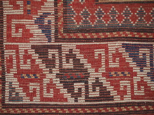 ANTIQUE CAUCASIAN BORDJALOU KAZAK TRIBAL FOLK ART CIRCA 1880 - ADDITIONAL PHOTO 15