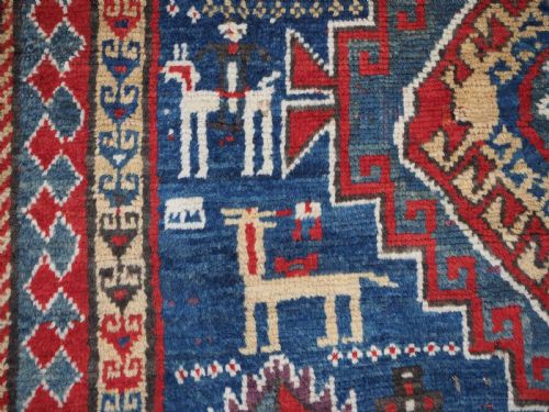 ANTIQUE CAUCASIAN BORDJALOU KAZAK TRIBAL FOLK ART CIRCA 1880 - ADDITIONAL PHOTO 16