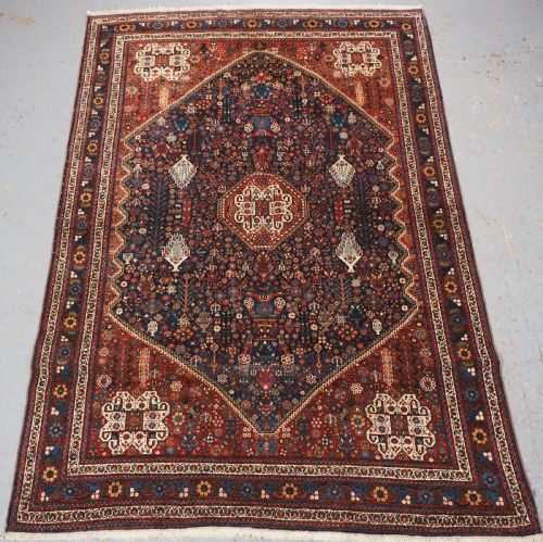 Antique Abedeh Rug with Tribal Design, Outstanding Example, Circa 1920.
