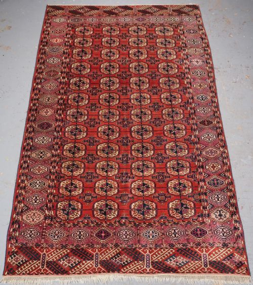 Antique Tekke Turkmen Rug, Superb Colour, Cochineal Highlights, Circa 1900.