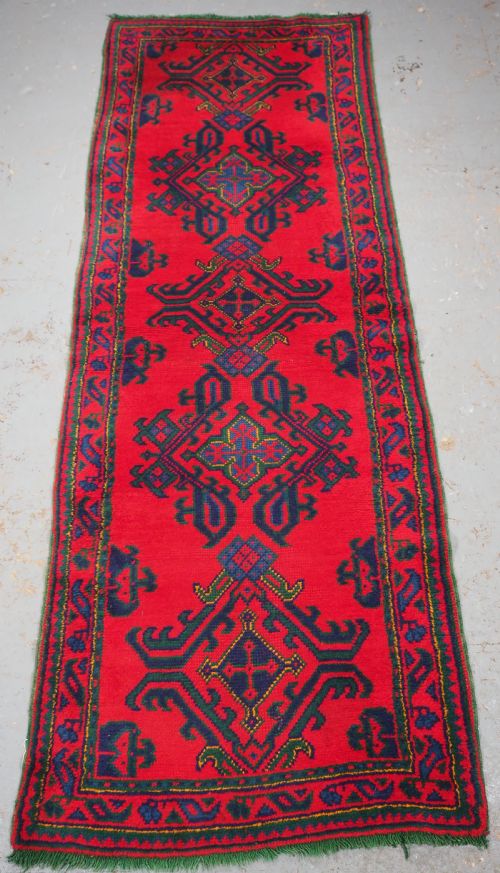 Antique Turkish Oushak Runner of Traditional Design, Circa 1920.