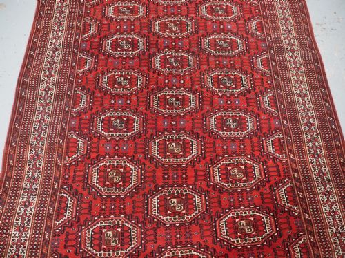 ANTIQUE YOMUT TURKMEN RUG WITH OCTAGONAL GULS CIRCA 1900 - ADDITIONAL PHOTO 3