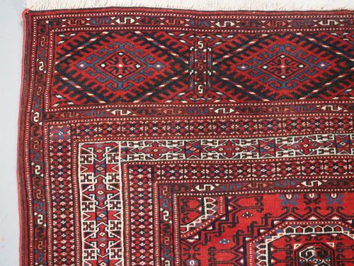 ANTIQUE YOMUT TURKMEN RUG WITH OCTAGONAL GULS CIRCA 1900 - ADDITIONAL PHOTO 5