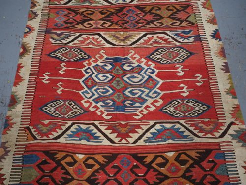 ANTIQUE TURKISH MUT KILIM OUTSTANDING COLOUR AND CONDITION CIRCA 1880 - ADDITIONAL PHOTO 3