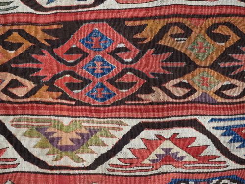ANTIQUE TURKISH MUT KILIM OUTSTANDING COLOUR AND CONDITION CIRCA 1880 - ADDITIONAL PHOTO 6