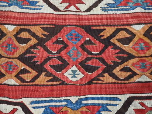 ANTIQUE TURKISH MUT KILIM OUTSTANDING COLOUR AND CONDITION CIRCA 1880 - ADDITIONAL PHOTO 7