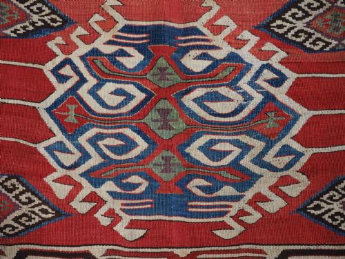ANTIQUE TURKISH MUT KILIM OUTSTANDING COLOUR AND CONDITION CIRCA 1880 - ADDITIONAL PHOTO 8