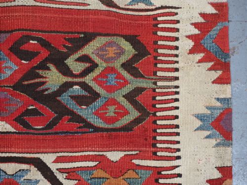 ANTIQUE TURKISH MUT KILIM OUTSTANDING COLOUR AND CONDITION CIRCA 1880 - ADDITIONAL PHOTO 9