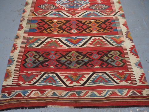 ANTIQUE TURKISH MUT KILIM OUTSTANDING COLOUR AND CONDITION CIRCA 1880 - ADDITIONAL PHOTO 10