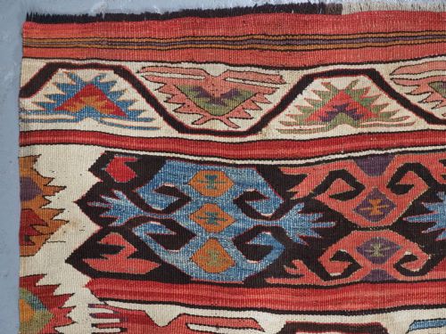 ANTIQUE TURKISH MUT KILIM OUTSTANDING COLOUR AND CONDITION CIRCA 1880 - ADDITIONAL PHOTO 11