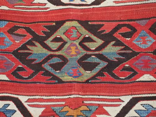 ANTIQUE TURKISH MUT KILIM OUTSTANDING COLOUR AND CONDITION CIRCA 1880 - ADDITIONAL PHOTO 13