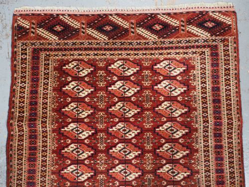 ANTIQUE TEKKE TURKMEN DOWRY RUG EXCELLENT CONDITION COLOUR CIRCA 1890 - ADDITIONAL PHOTO 2