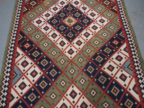 ANTIQUE QASHQAI TRIBAL KILIM SUPERB CONDITION COLOURS CIRCA 1890 - ADDITIONAL PHOTO 3