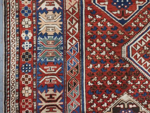 ANTIQUE CAUCASIAN SHIRVAN BAKU KHILA RUG OF LARGE SIZE OUTSTANDING CONDITION CIRCA 1890 - ADDITIONAL PHOTO 7