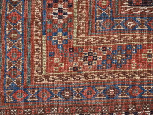 ANTIQUE TRIBAL QASHQAI RUG WITH DIAMOND LATTICE DESIGN CIRCA 1880 - ADDITIONAL PHOTO 17