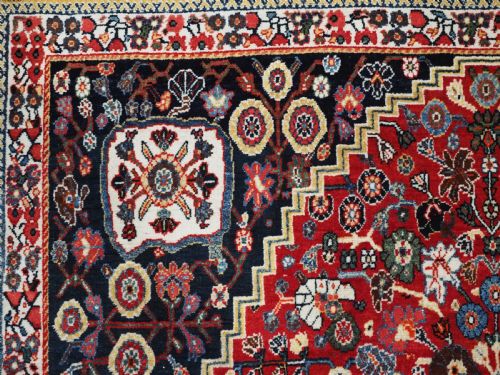 ANTIQUE QASHQAI KASHKULI MILLEFLEUR PRAYER RUG SUPERB CONDITION CIRCA 1900 - ADDITIONAL PHOTO 7