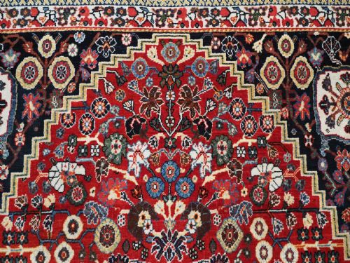 ANTIQUE QASHQAI KASHKULI MILLEFLEUR PRAYER RUG SUPERB CONDITION CIRCA 1900 - ADDITIONAL PHOTO 8