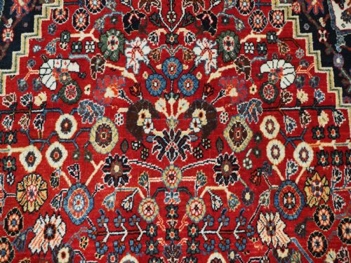 ANTIQUE QASHQAI KASHKULI MILLEFLEUR PRAYER RUG SUPERB CONDITION CIRCA 1900 - ADDITIONAL PHOTO 9