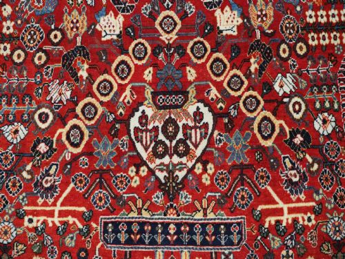 ANTIQUE QASHQAI KASHKULI MILLEFLEUR PRAYER RUG SUPERB CONDITION CIRCA 1900 - ADDITIONAL PHOTO 10