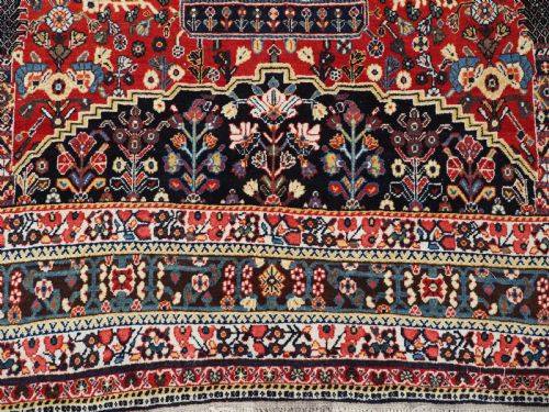 ANTIQUE QASHQAI KASHKULI MILLEFLEUR PRAYER RUG SUPERB CONDITION CIRCA 1900 - ADDITIONAL PHOTO 12