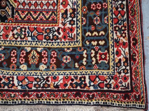 ANTIQUE QASHQAI KASHKULI MILLEFLEUR PRAYER RUG SUPERB CONDITION CIRCA 1900 - ADDITIONAL PHOTO 14