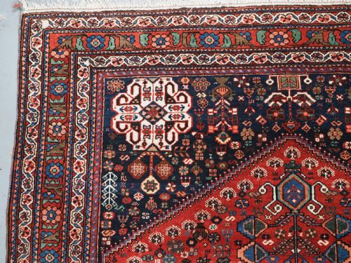 ANTIQUE ABEDEH RUG WITH TRIBAL DESIGN EXCELLENT CONDITION CIRCA 190020 - ADDITIONAL PHOTO 5