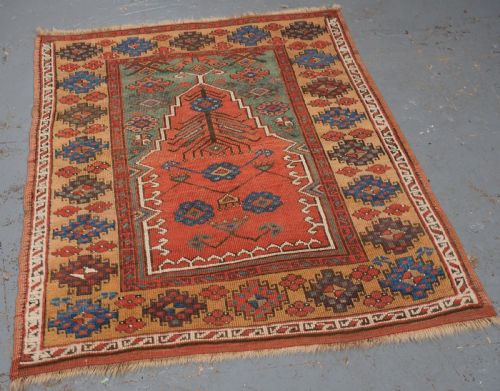 ANTIQUE TURKISH KONYA REGION VILLAGE PRAYER RUG CIRCA 1850 - ADDITIONAL PHOTO 1