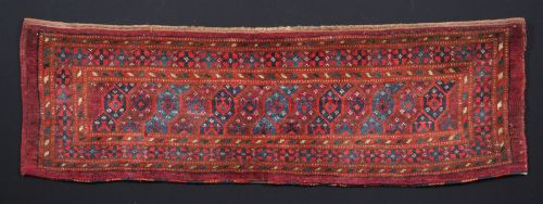 Antique Ersari Turkmen Torba with 'Shemle' Gul Design, Great Condition, Circa 1890.