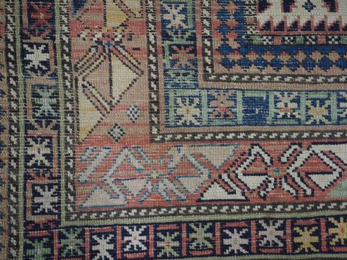 ANTIQUE CAUCASIAN DAGESTAN PRAYER RUG IVORY GROUND WITH FLORAL LATTICE CIRCA 1880 - ADDITIONAL PHOTO 9