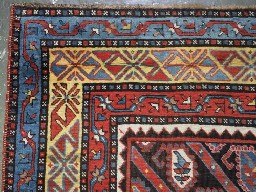 ANTIQUE CAUCASIAN KARABAGH REGION RUNNER WITH DIAGONAL BOTEH DESIGN CIRCA 1880 - ADDITIONAL PHOTO 8
