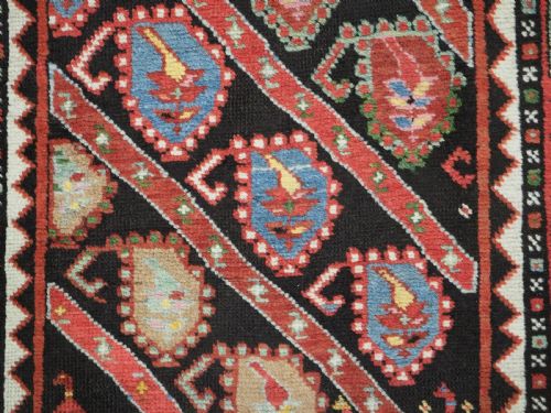 ANTIQUE CAUCASIAN KARABAGH REGION RUNNER WITH DIAGONAL BOTEH DESIGN CIRCA 1880 - ADDITIONAL PHOTO 11