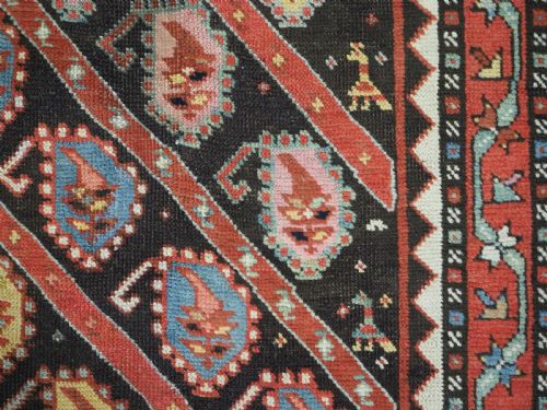ANTIQUE CAUCASIAN KARABAGH REGION RUNNER WITH DIAGONAL BOTEH DESIGN CIRCA 1880 - ADDITIONAL PHOTO 13