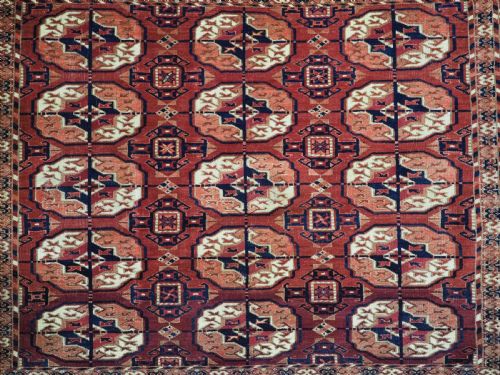 ANTIQUE TEKKE TURKMEN DOWRY RUG OF SMALL SIZE AND VERY FINE WEAVE CIRCA 1880 - ADDITIONAL PHOTO 3