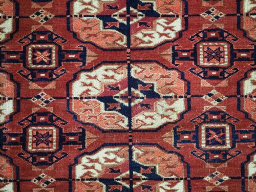 ANTIQUE TEKKE TURKMEN DOWRY RUG OF SMALL SIZE AND VERY FINE WEAVE CIRCA 1880 - ADDITIONAL PHOTO 5