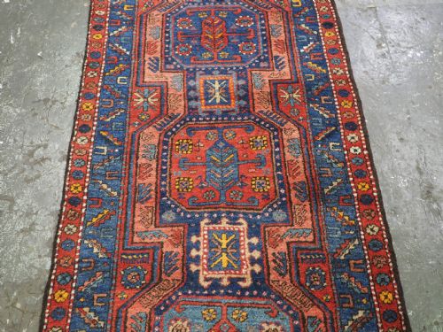 ANTIQUE KURDISH OR SOUTH CAUCASIAN RUNNER WITH GARDEN DESIGN SUPERB CONDITION CIRCA 1920 - ADDITIONAL PHOTO 6
