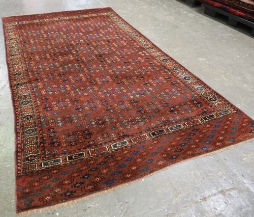 ANTIQUE YOMUT TURKMEN MAIN CARPET WITH KEPSE GUL DESIGN CIRCA 187080 - ADDITIONAL PHOTO 1
