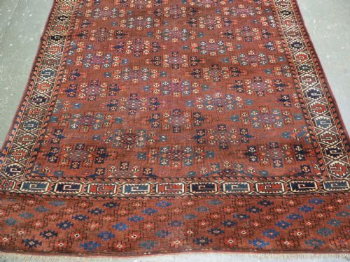 ANTIQUE YOMUT TURKMEN MAIN CARPET WITH KEPSE GUL DESIGN CIRCA 187080 - ADDITIONAL PHOTO 5