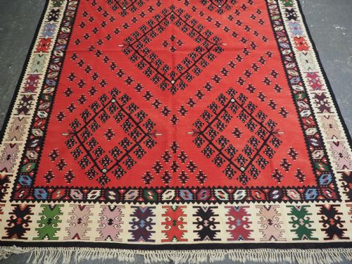 ANTIQUE PIROT SARKOY KILIM OF CLASSIC DESIGN EXCELLENT CONDITION CIRCA 1920 - ADDITIONAL PHOTO 4