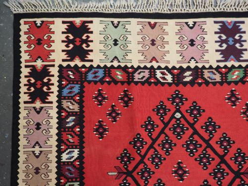 ANTIQUE PIROT SARKOY KILIM OF CLASSIC DESIGN EXCELLENT CONDITION CIRCA 1920 - ADDITIONAL PHOTO 5