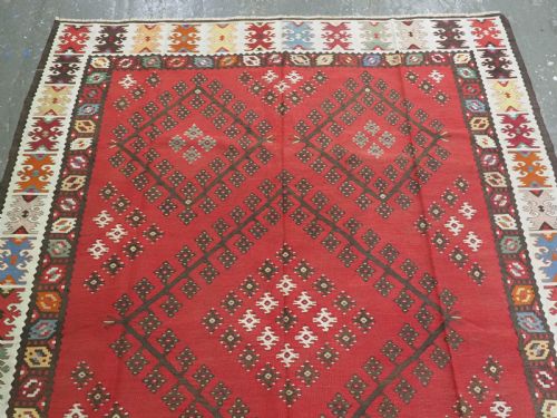 ANTIQUE PIROT SARKOY KILIM OF CLASSIC DESIGN EXCELLENT CONDITION CIRCA 1920 - ADDITIONAL PHOTO 2